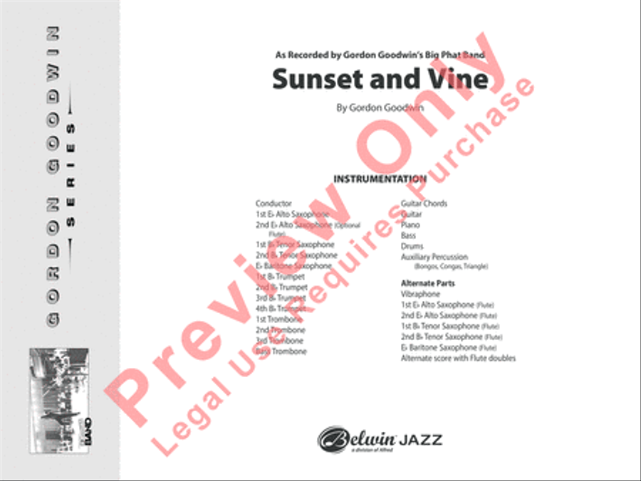 Sunset and Vine Jazz Ensemble scores gallery preview page 2