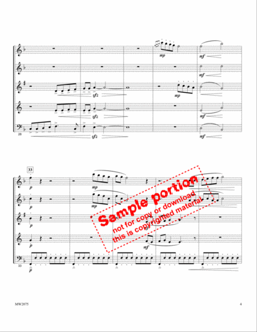 A Christmas Suite for Wind Quintet Woodwind Quintet scores gallery preview page 3
