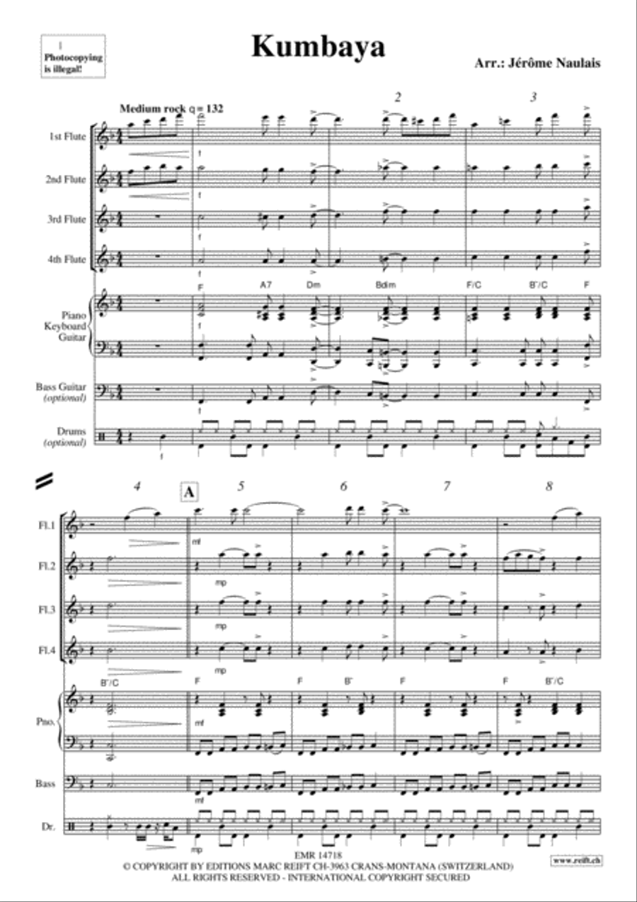 Kumbaya Flute scores gallery preview page 3