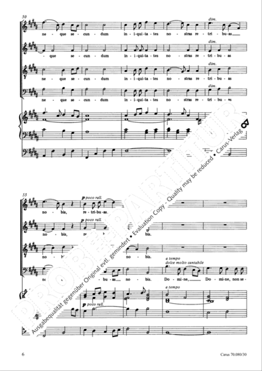 Domine non secundum 4-Part scores gallery preview page 7