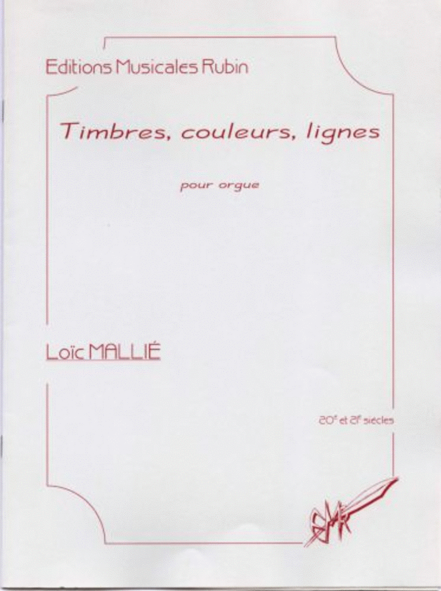 Timbres, couleurs, lignes Organ scores gallery preview page 1