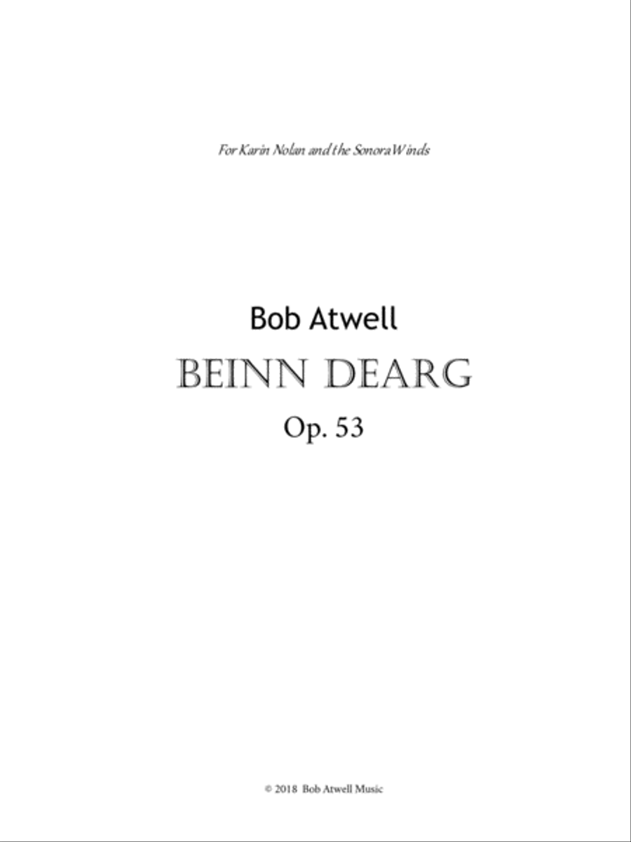 Beinn Dearg Beinn Dearg Concert Band scores gallery preview page 1