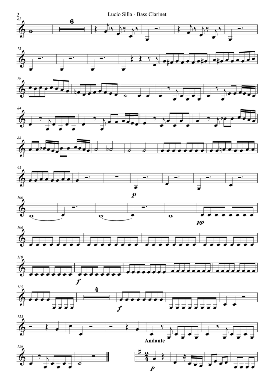Lucio Silla Ouverture Woodwind Ensemble scores gallery preview page 5