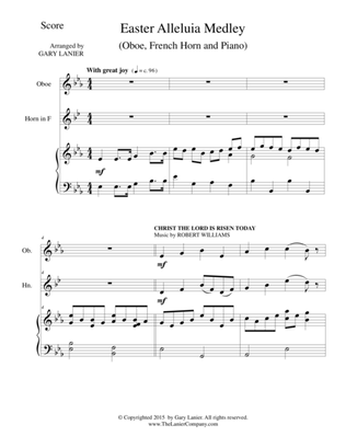 Book cover for EASTER ALLELUIA MEDLEY (Trio – Oboe, F Horn/Piano) Score and Parts