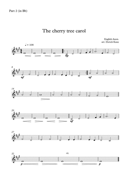 The cherry tree carol - arranged by Derick Kane for school flexi-band image number null