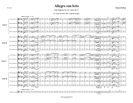 Allegro con brio from Symphony No. 5 for 16 part Trombone Choir