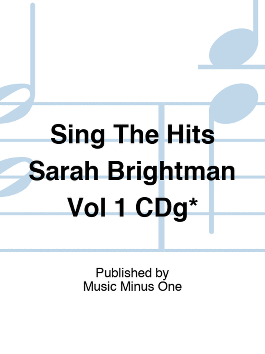 Sing The Hits Sarah Brightman Vol 1 CDg*