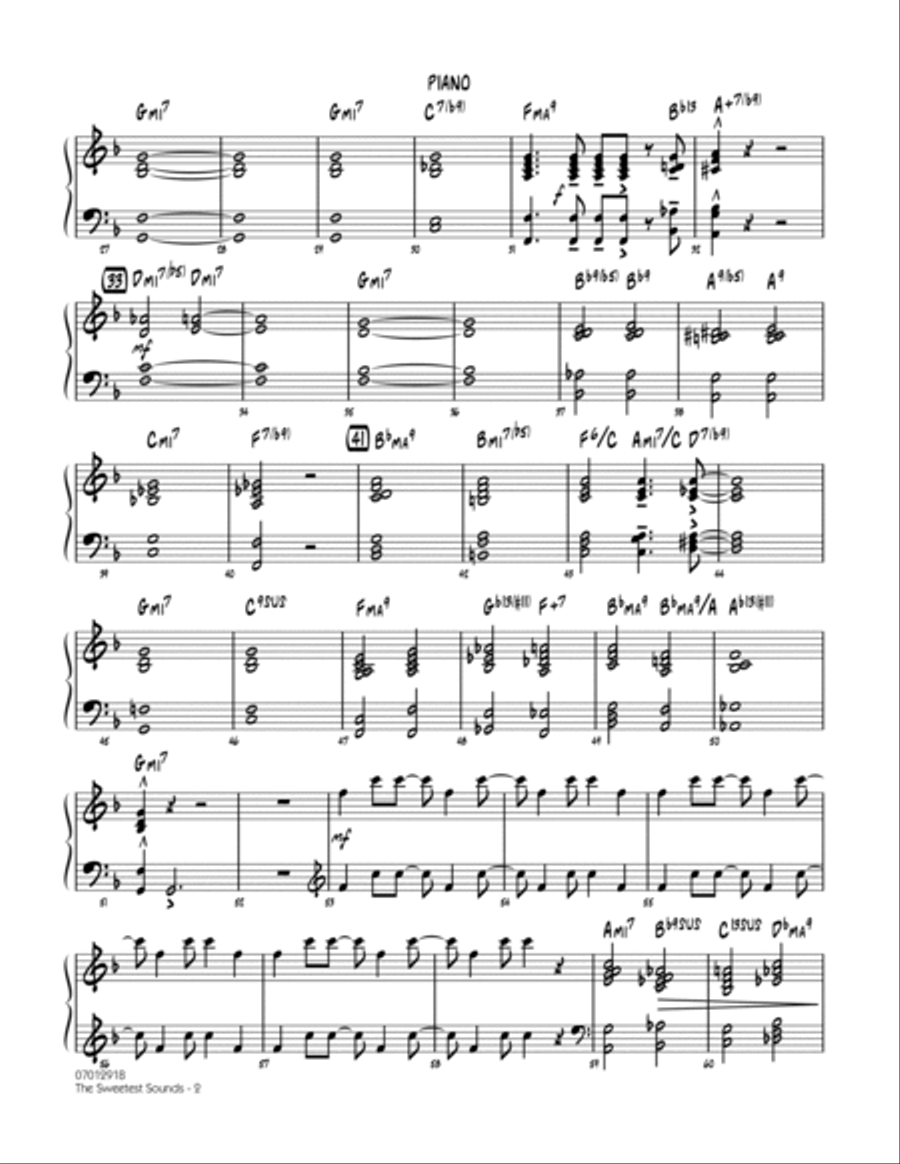The Sweetest Sounds (Alto Sax Feature) - Piano Alto Saxophone scores gallery preview page 2