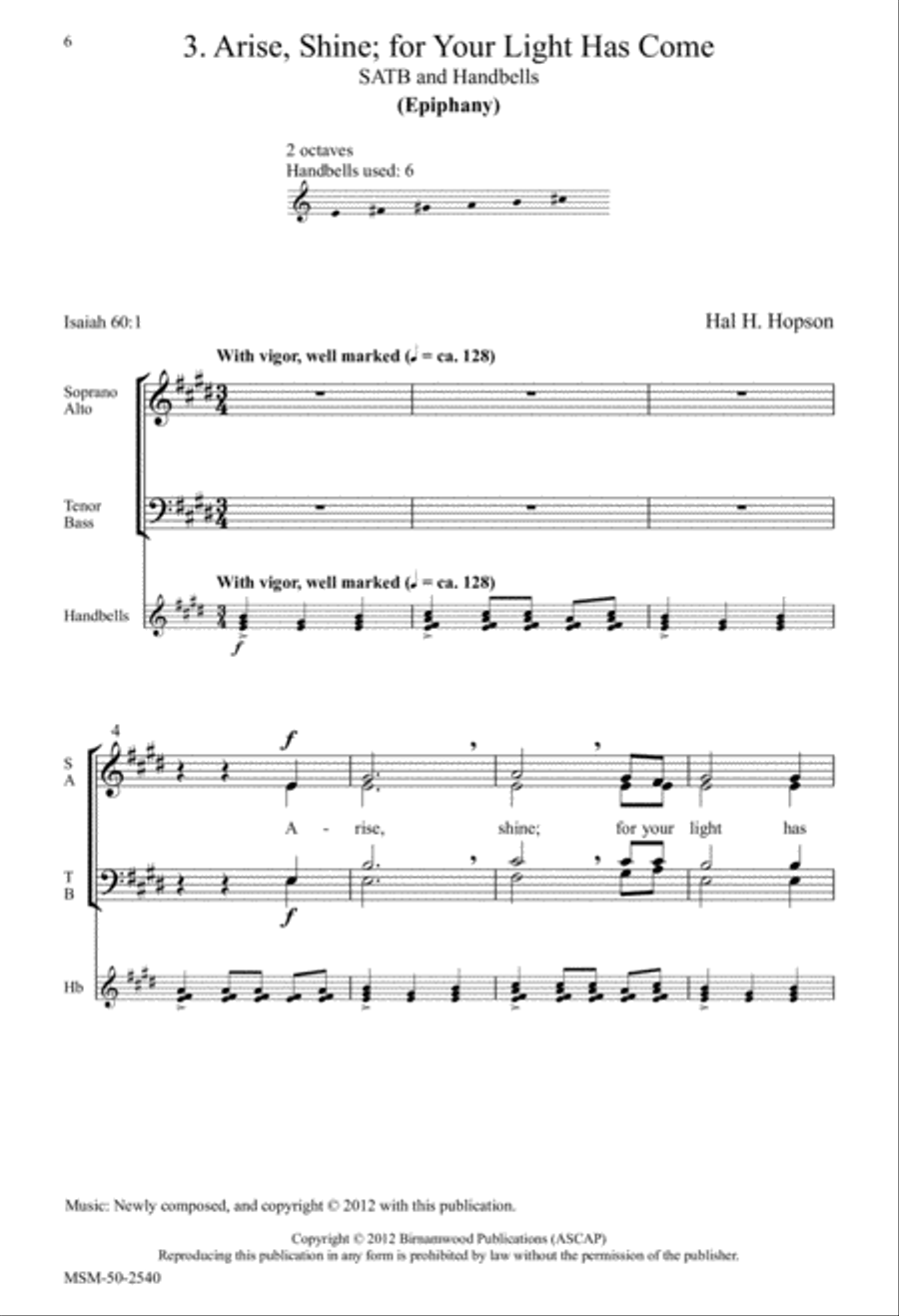Arise, Shine, for Your Light Has Come (Epiphany) 4-Part scores gallery preview page 2