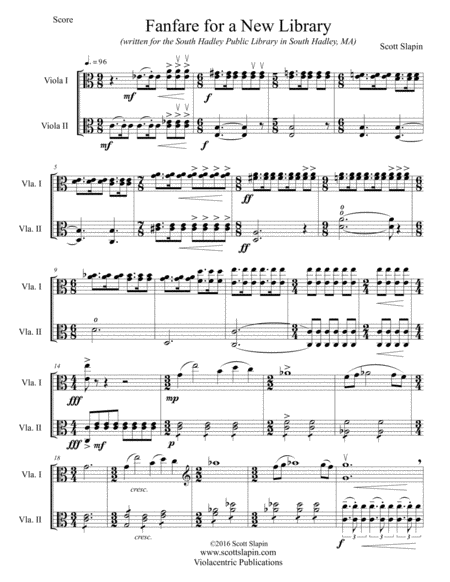 Four Duos for Two Violas Book 1 (Incl: 2 Fanfares, 3 Contrasts, Suspension)