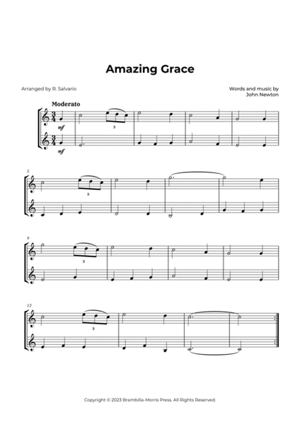 Amazing Grace (Easy Trumpet Duet) image number null