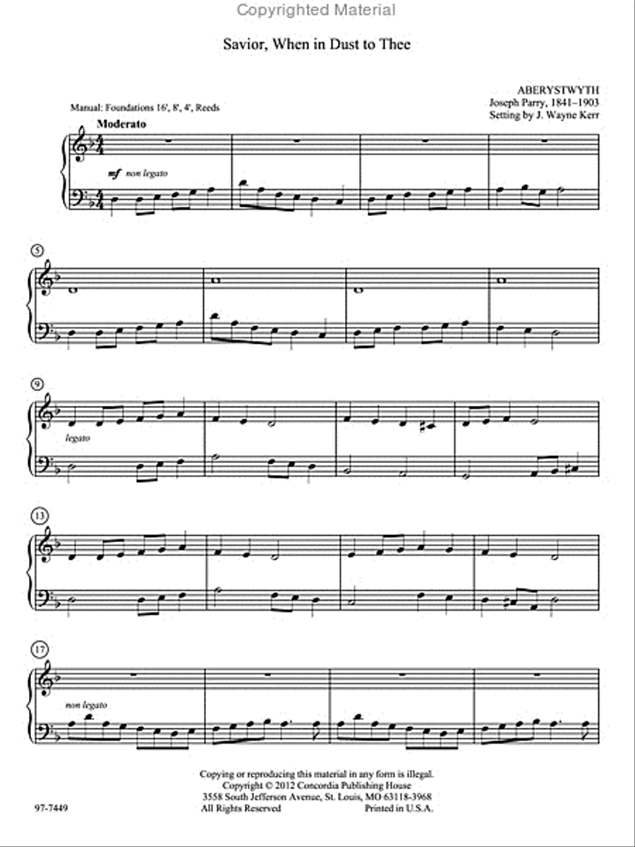 Throughout These Forty Days Organ scores gallery preview page 2