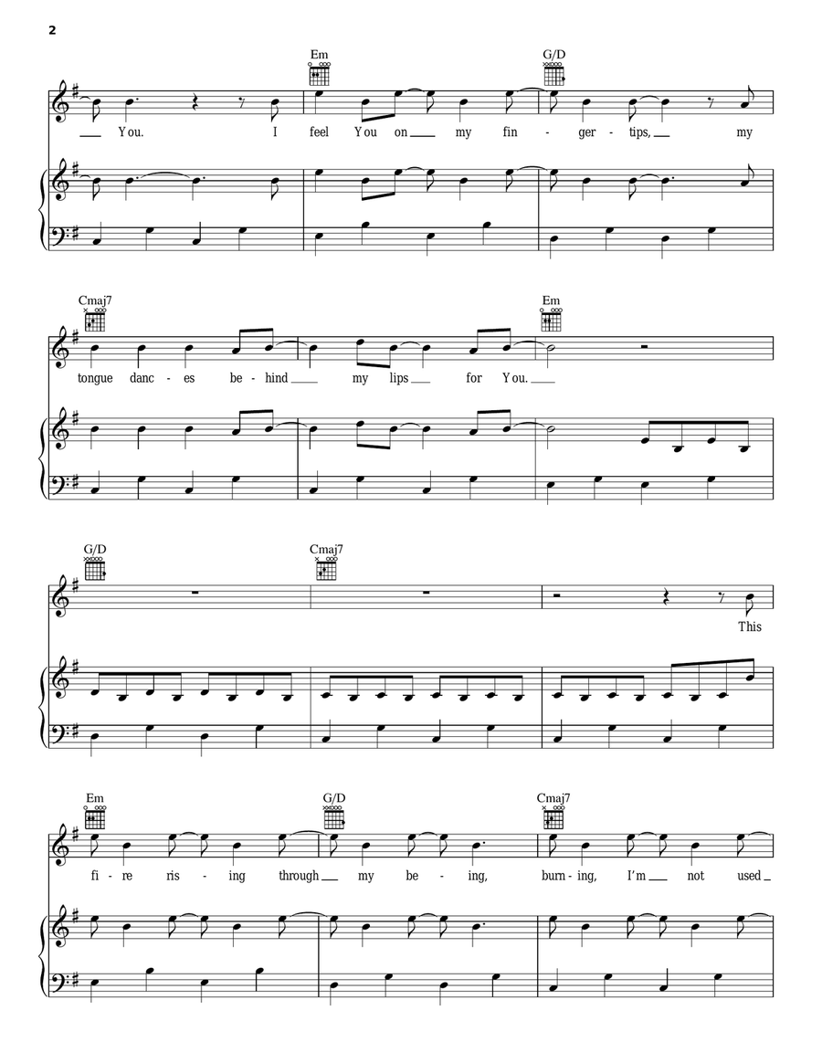 All Around Me Piano, Vocal, Guitar scores gallery preview page 2