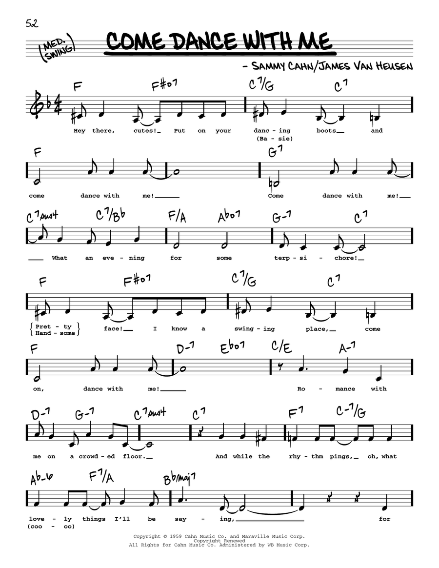 Come Dance With Me (Low Voice) Low Voice scores gallery preview page 1