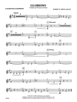 Glorioso (A Fanfare and Procession for Band): E-flat Baritone Saxophone