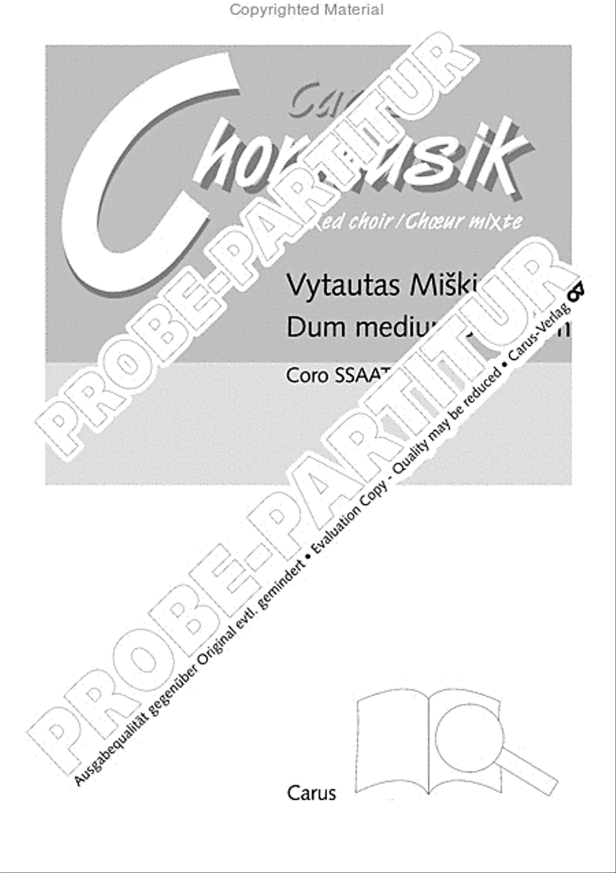 Dum medium silentium Dum medium silentium SSAATTBB scores gallery preview page 2