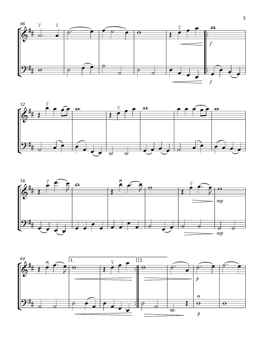 Amazing Grace (my Chains Are Gone) String Duet scores gallery preview page 3