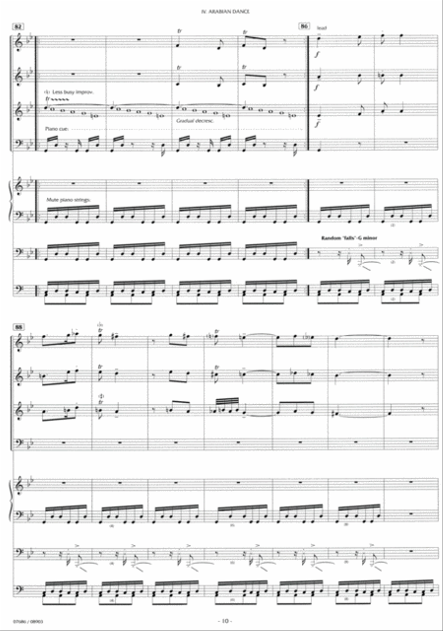Nutcracker Suite, Part IV -- Arabian Dance Small Ensemble scores gallery preview page 6