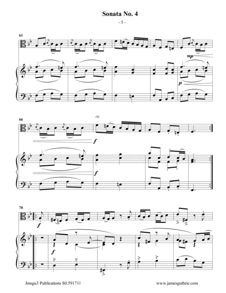 Vivaldi: Sonata No. 4 for Viola & Piano image number null