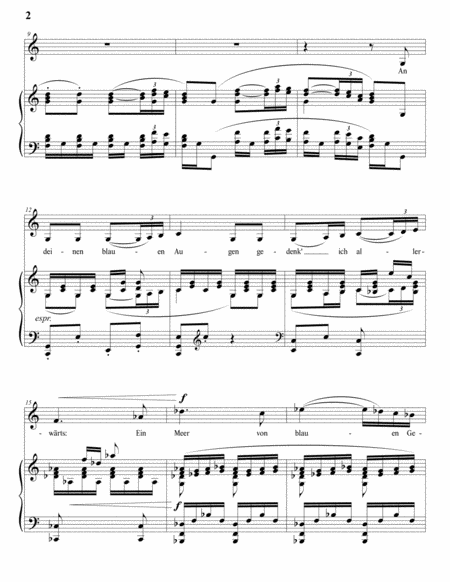 STRAUSS: Mit deinen blauen Augen, Op. 56 no. 4 (transposed to C major)