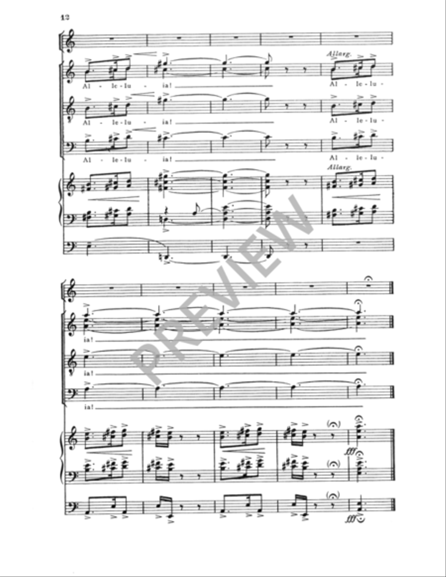 Psalm for Easter 4-Part scores gallery preview page 13