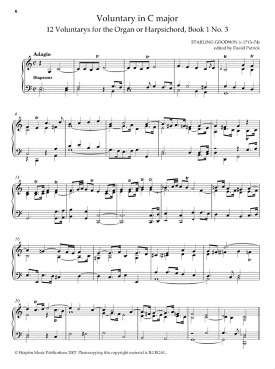 18th-century English Organ Music, Volume 3 Organ Solo scores gallery preview page 2