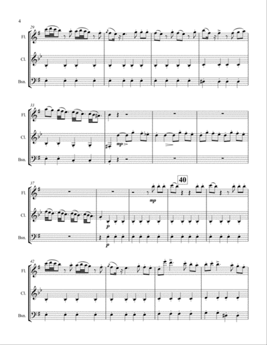 Barber of Seville Overture for Woodwind Trio Woodwind Trio scores gallery preview page 4