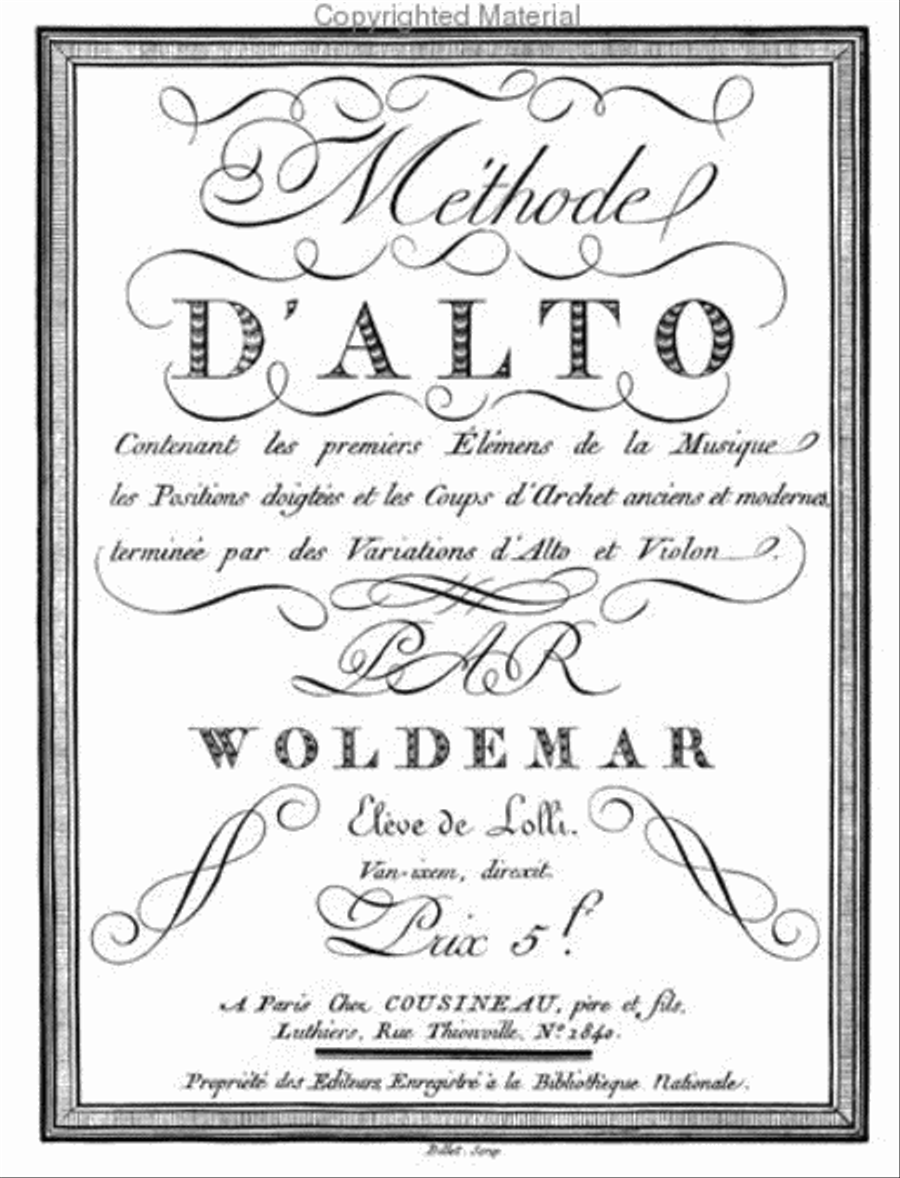 Methods & Treatises Viola & Pardessus de viole - France 1600-1800 Viola scores gallery preview page 3