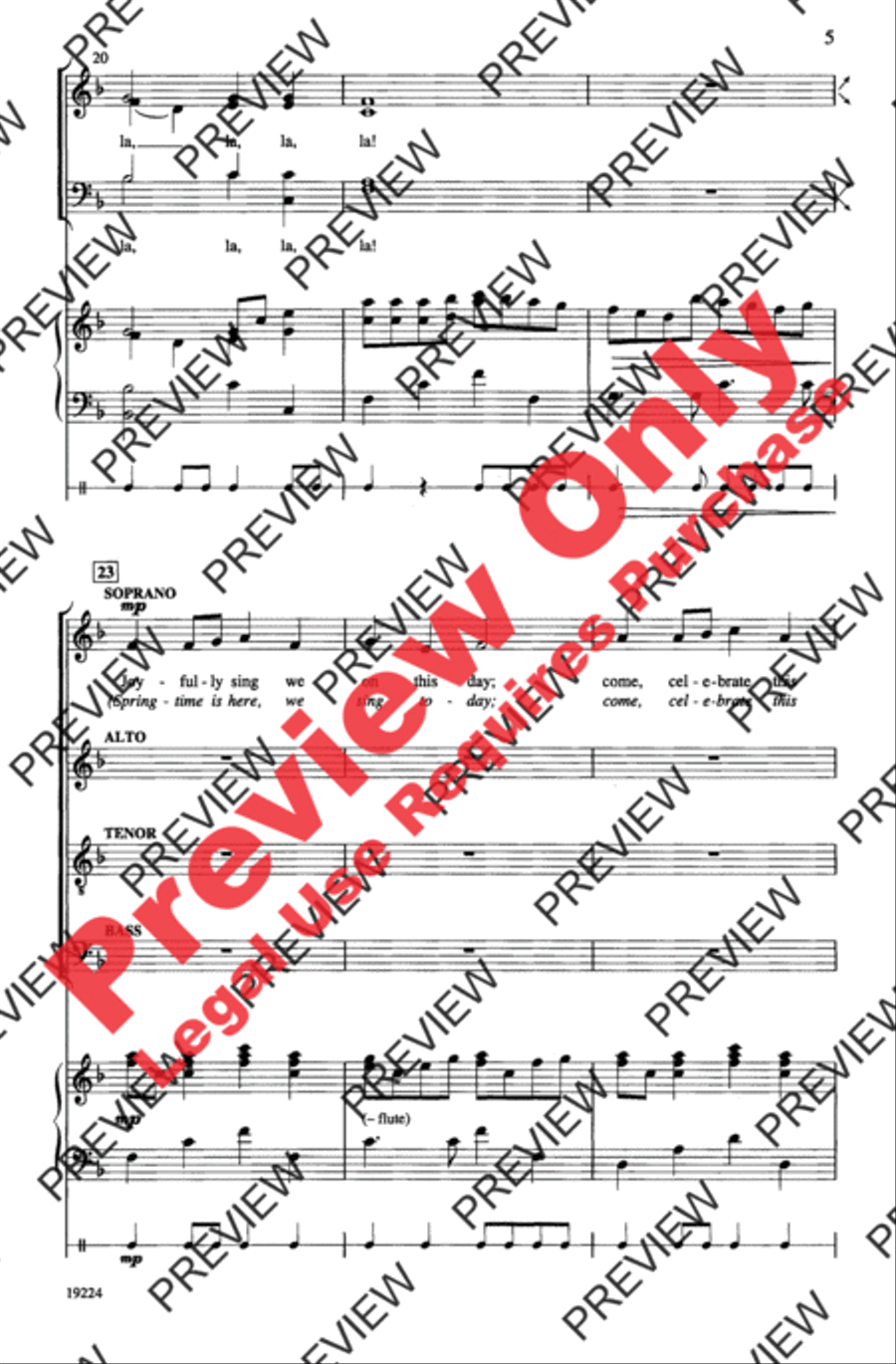 A Festive Fa La La 4-Part scores gallery preview page 5