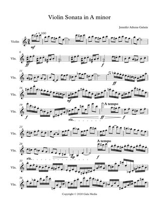 Violin Sonata in A Minor (2020)