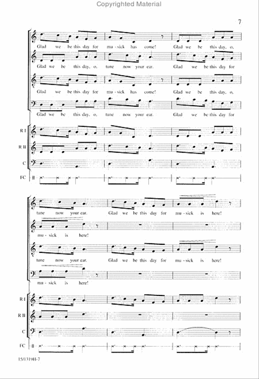 Glad We Be This Day 4-Part scores gallery preview page 6