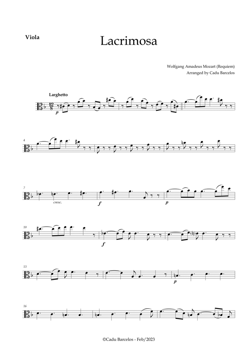 Lacrimosa - Viola no chords (Mozart) image number null