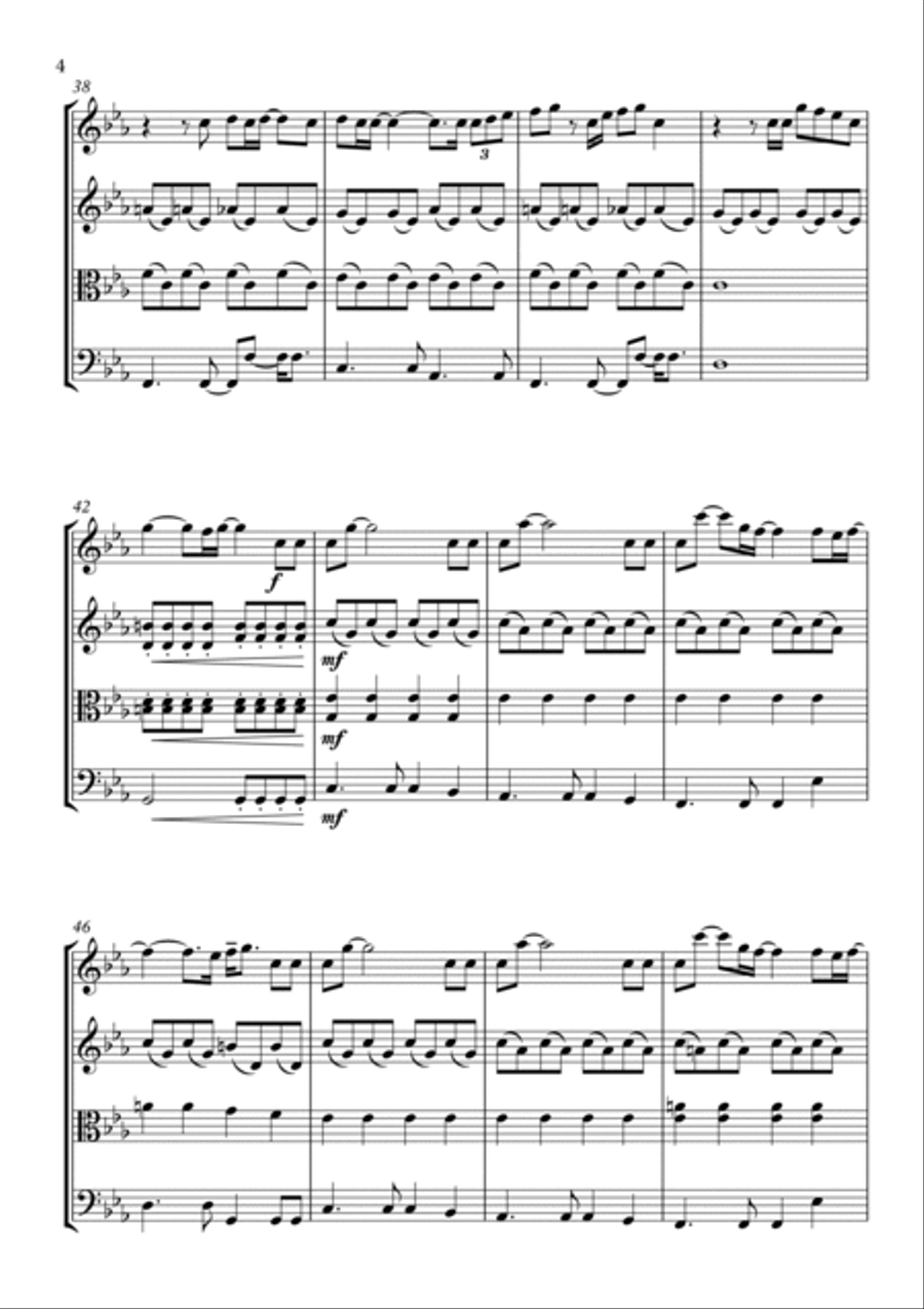 Skyfall Skyfall String Quartet scores gallery preview page 4