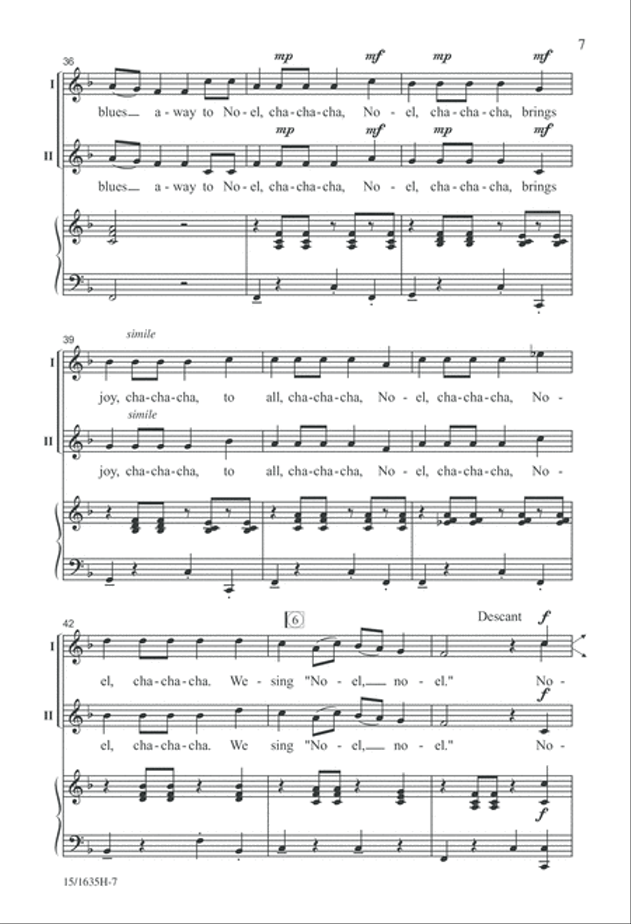 The Noel Cha-Cha The Noel Cha-Cha 2-Part scores gallery preview page 7