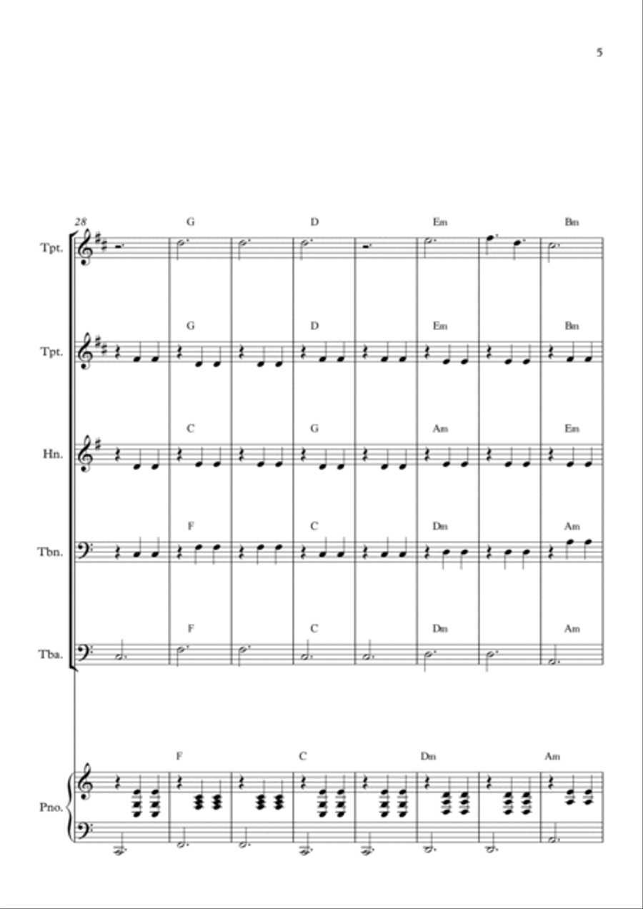 La Valse D'amelie Brass Ensemble scores gallery preview page 5