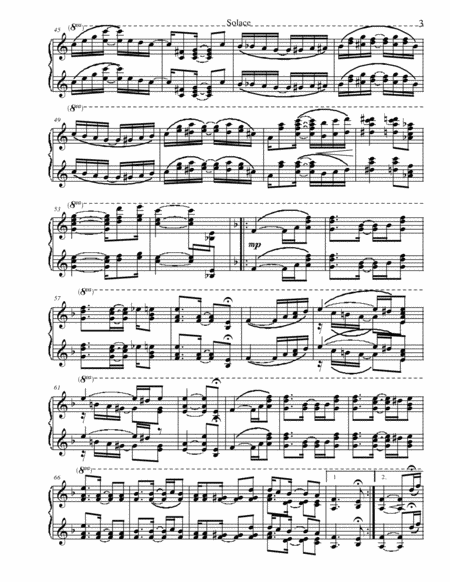 Joplin's Solace (A Mexican Serenade) Piano Duet (1 Piano 4 Hands)