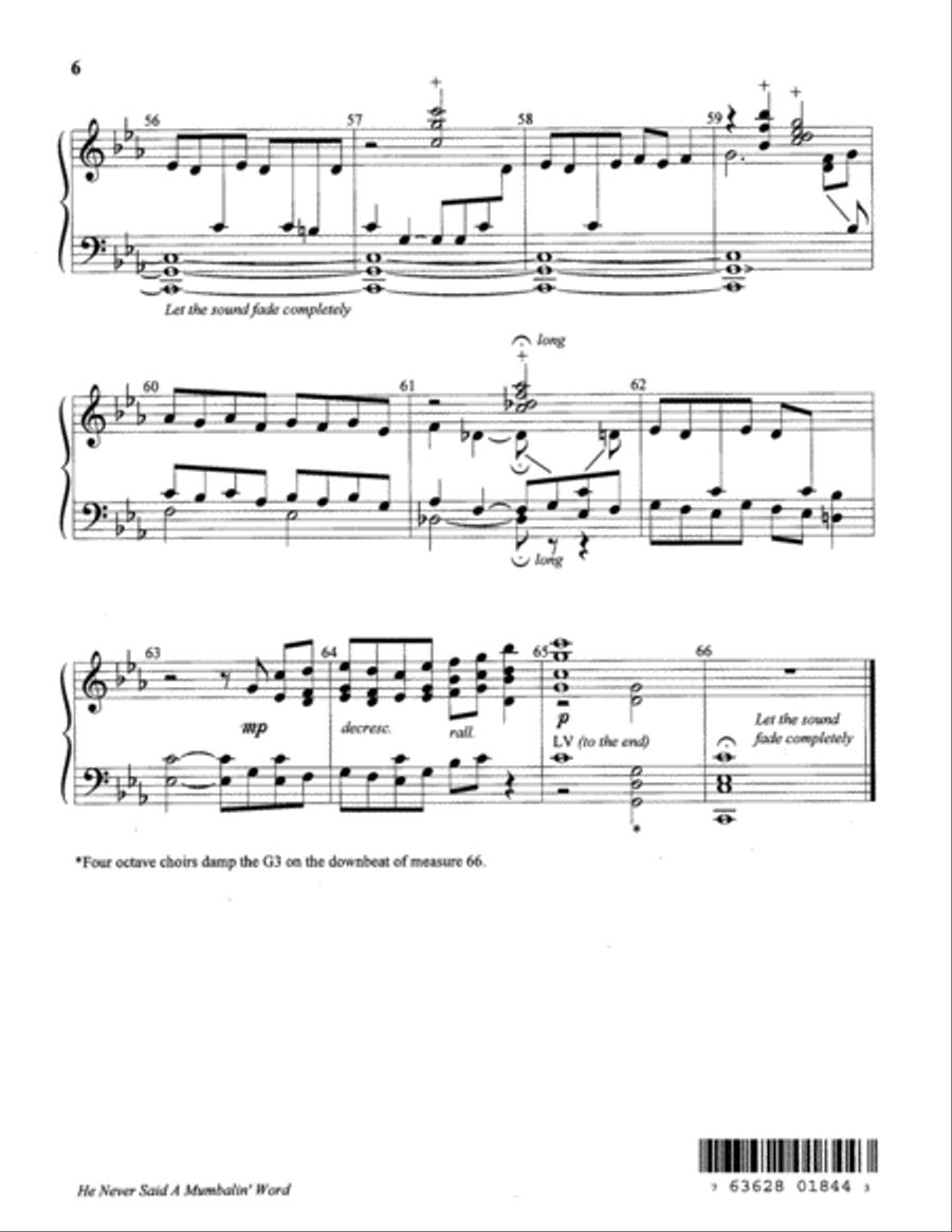 He Never Said a Mumbalin' Word 5-Octaves scores gallery preview page 6