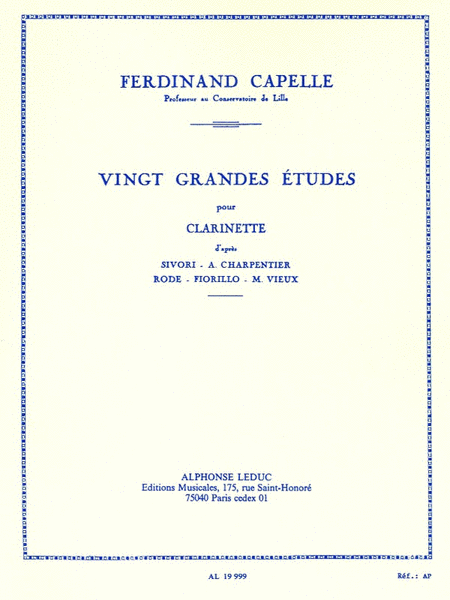 Vingt Grandes Etudes pour Clarinette