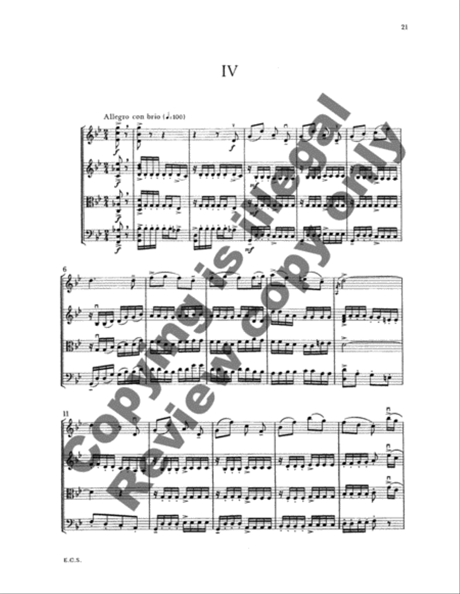 String Quartet No. 2 (Full Score) String Quartet scores gallery preview page 13
