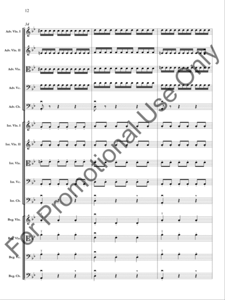 The Four Seasons: Summer: Presto, 3rd movement Orchestra scores gallery preview page 13