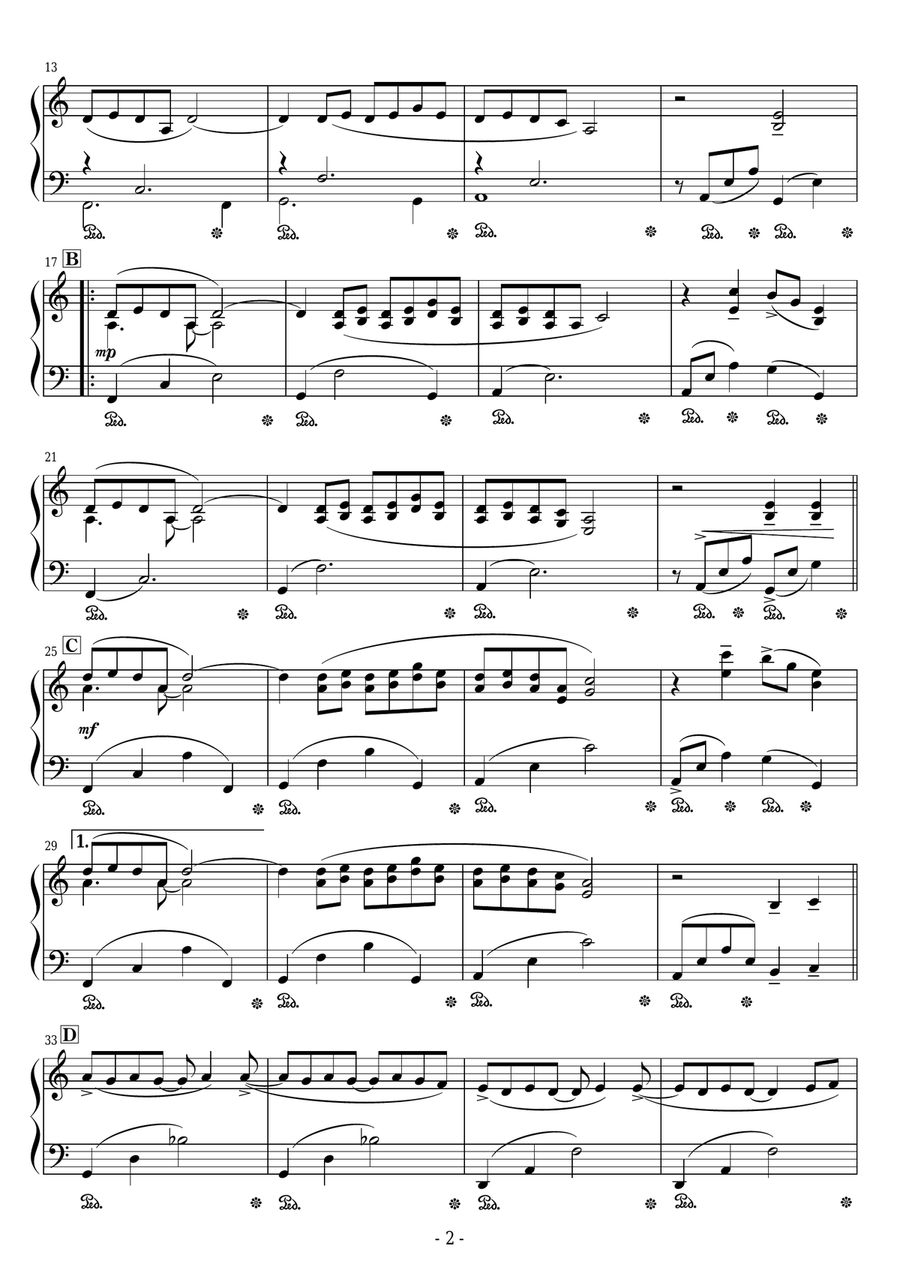 Merry Christmas, Mr. Lawrence Easy Piano scores gallery preview page 2