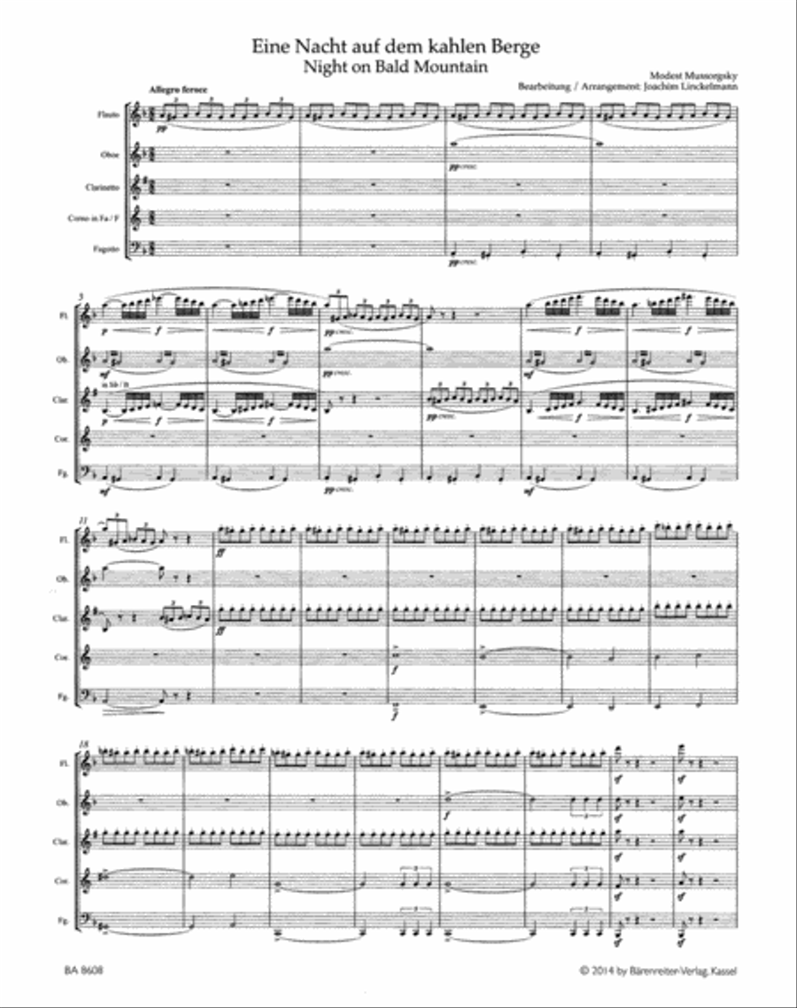 Night on Bald Mountain for Woodwind Quintet Woodwind Quintet scores gallery preview page 2