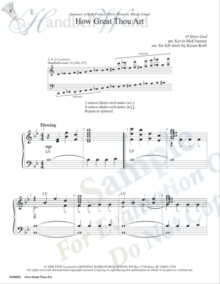 How Great Thou Art How Great Thou Art 5-Octaves scores gallery preview page 2