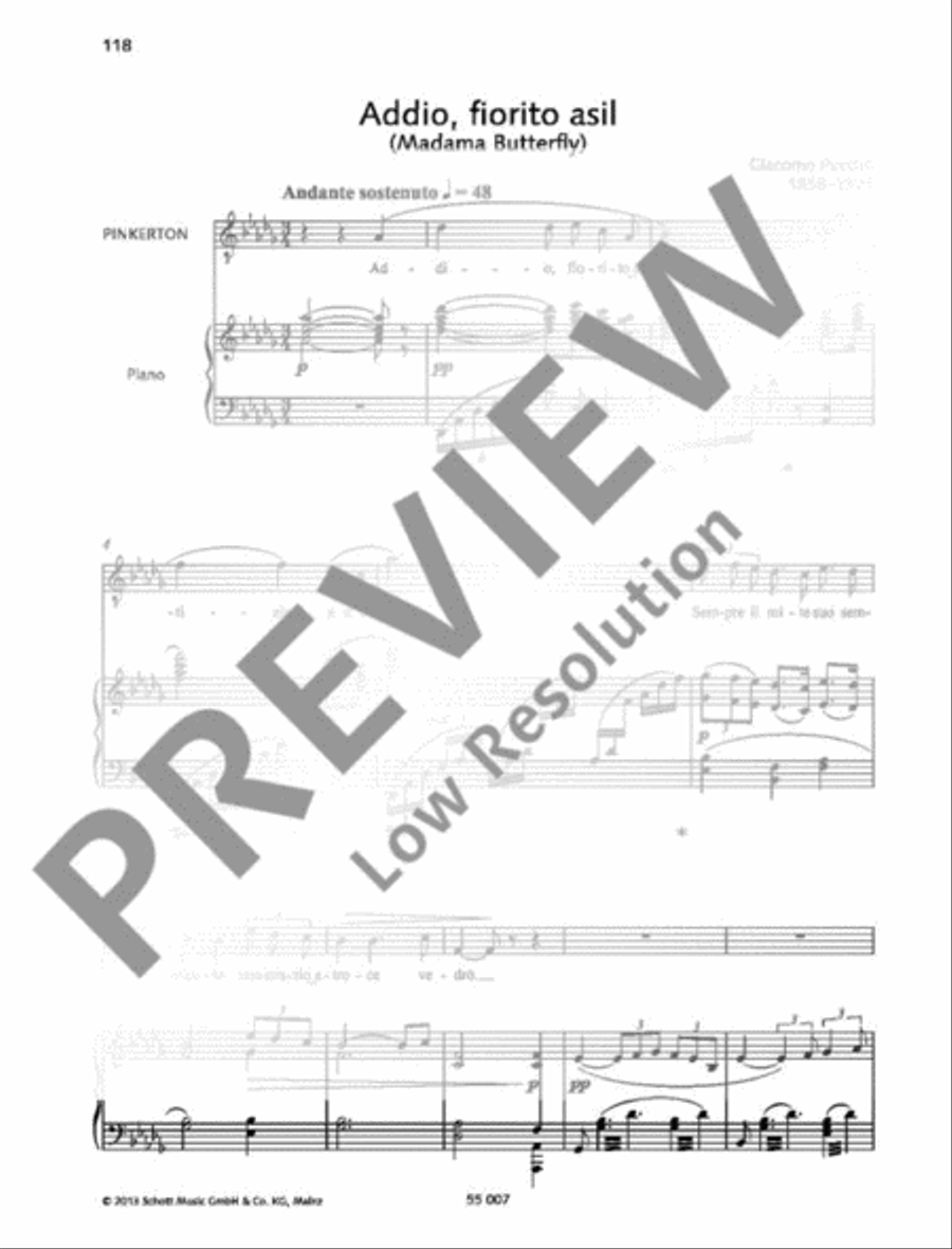 Addio, fiorito asil Tenor Voice scores gallery preview page 2