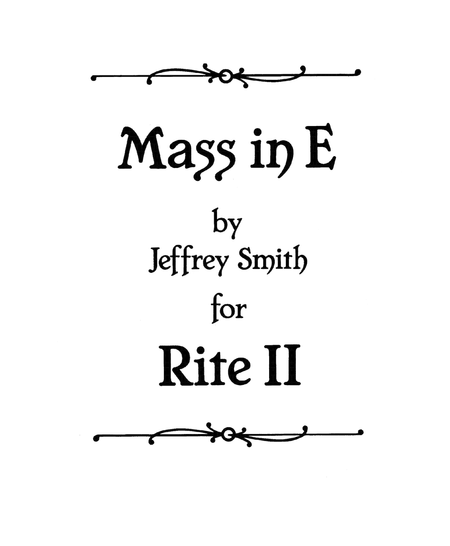 Mass in E for Rite Il (Congregational Hymn Sheet)