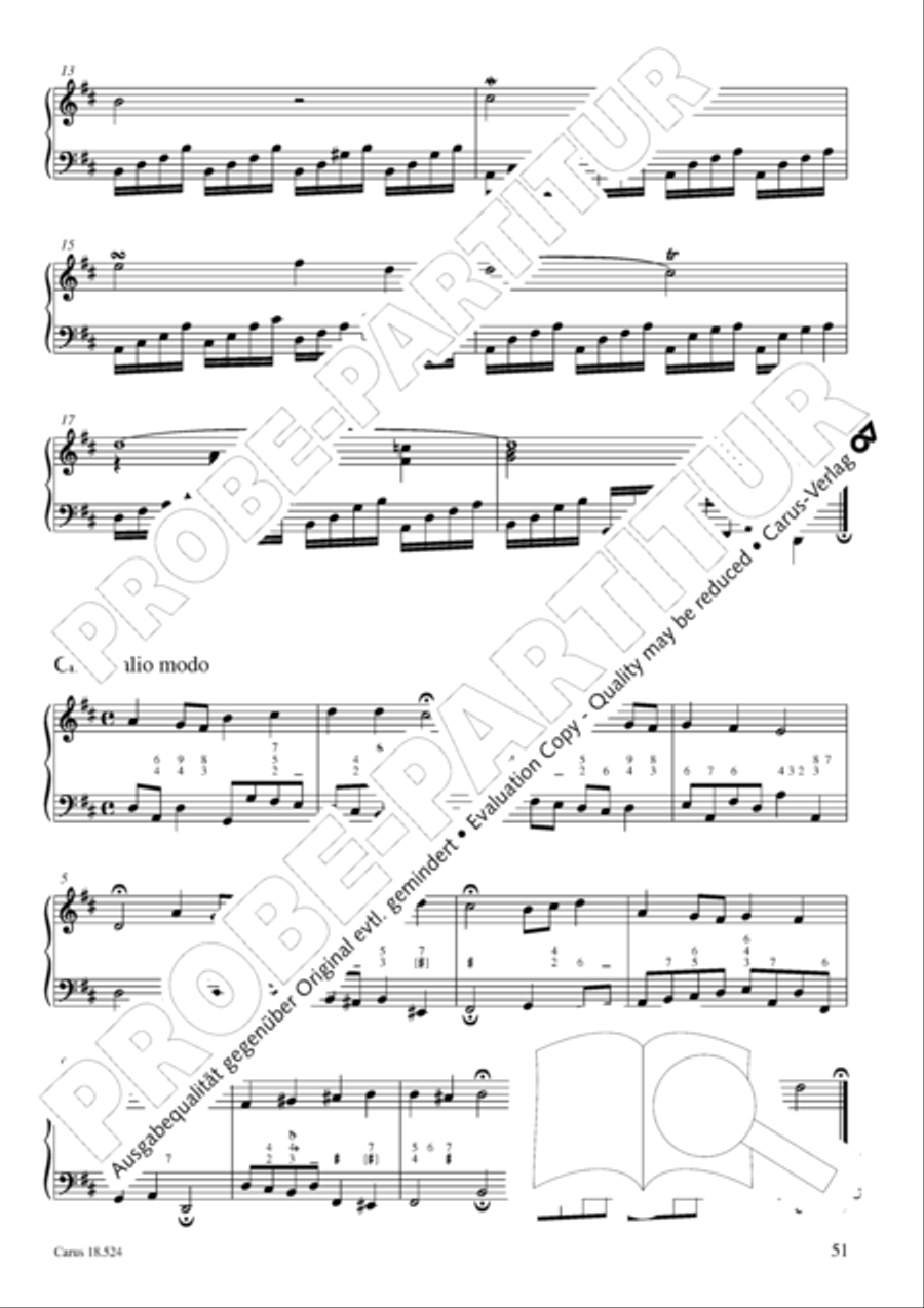 Chorale arrangements. First part of the Clavier-Ubung Collection / Songbook scores gallery preview page 52