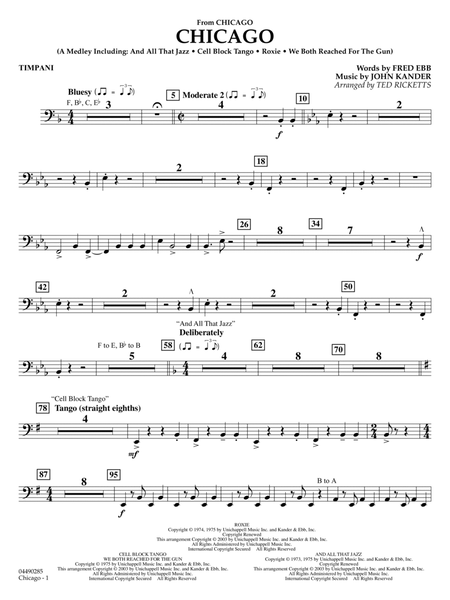 Chicago (arr. Ted Ricketts) - Timpani