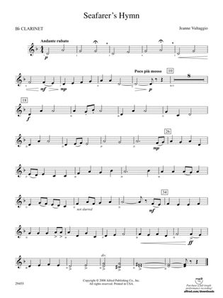 Seafarer's Hymn: 1st B-flat Clarinet