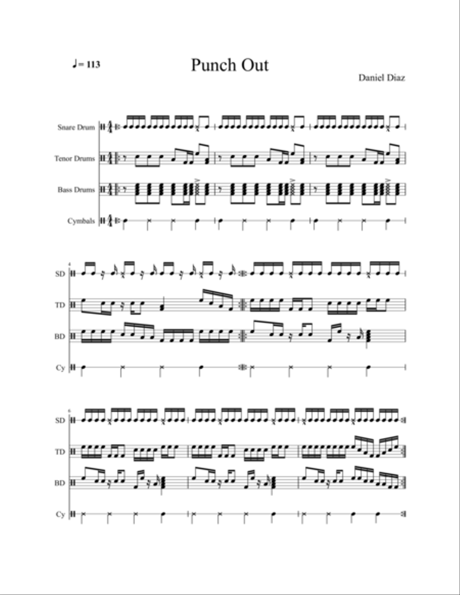 Punch Out Marching Band scores gallery preview page 1