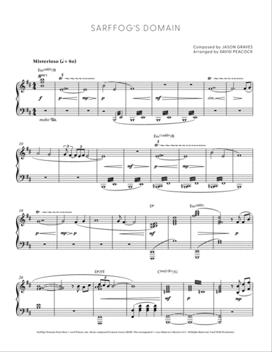 Sarffog's Domain (Moss Piano Selections) Piano Solo scores gallery preview page 4